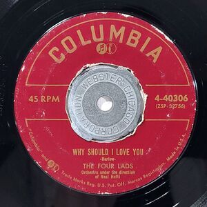 Four Lads 45 Why Should I Love You? / Skokiaan on Columbia VG- Pop